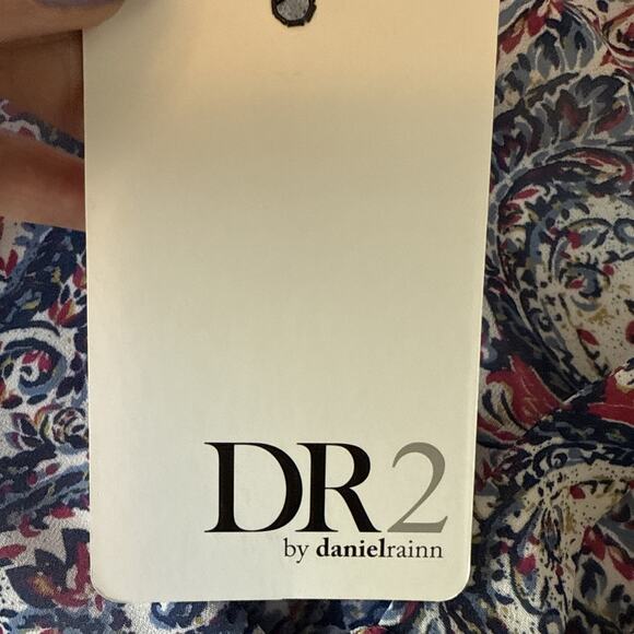 DR2 Daniel Rainn NWT Women's L Boho Paisley Patchwork Crochet Tank Top Tassel - Picture 6 of 11